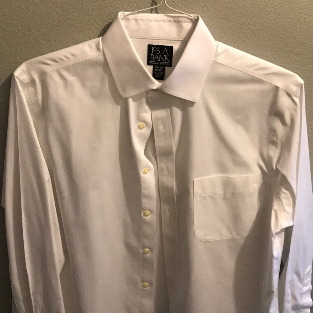 Jos. A. Bank Dress Shirt White 15.5-32